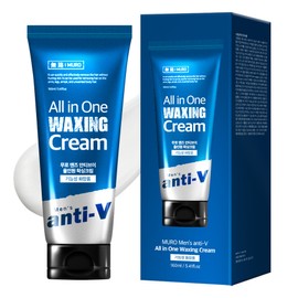 Muro Men's Anti-V All-in-One Waxing Cream for Arms and Legs, 160ml, 1 Piece / 무로 맨즈 안티브이 올인원 왁싱크림 팔다리용, 160ml, 1개