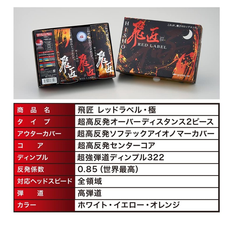 Works Golf Golf Ball Tosho Red Label Pole Orange 2023