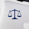 Decal Stickers of Scales Justice Silhouette Funny (Navy Blue) (Set