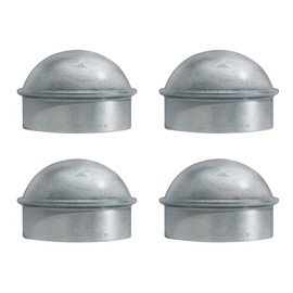 VIVIDA 2-3/8" Fence Post Cap 4 PCS, Chain Link Post Caps, Galvanized Steel, for 2-3/8" OD Pipe, Chain Link Fence Parts
