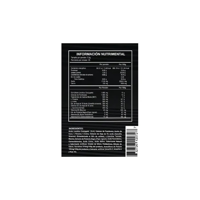 Ultrapure CLA + Carnitina Polvo Sabor Naranja 270g Termogénesis y