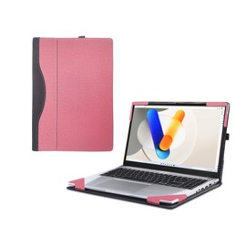 Laptop Case for ASUS Vivobook 16X 1605xxx|X1603 |ThinkPad T16 Gen 3|ThinkPad T16 Gen 4 Intel (16″) PU Leather Protective Laptop Bag Detachable Shell (Pink)