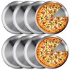 wutfuooo 8 Pieces 12 Inch Pizza Pans Bulk Stainless Steel