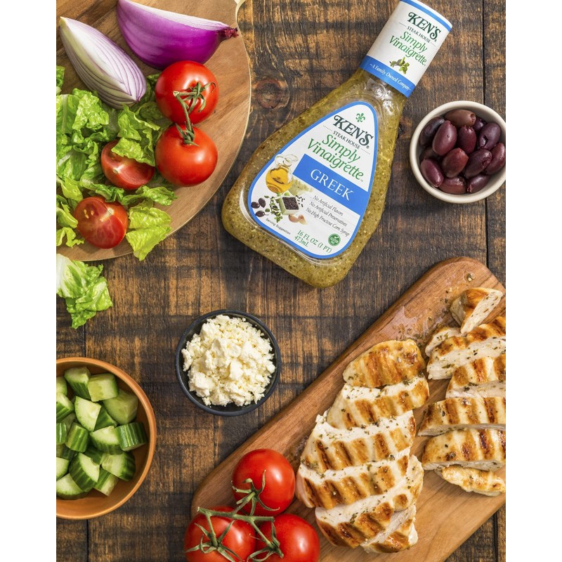 Ken’s Steakhouse Simply Vinaigrette Greek Dressing, Gluten Free with No