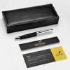 BEILUNER 318 Luxury Leather Pen, Hand-Stitched Premium Leather, Chrome-Plated Finish,