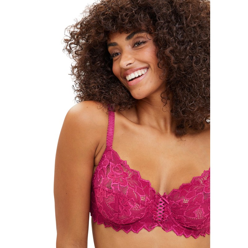 SANS COMPLEXE Women's Arum Full Coverage Bra, Cherry Sorbet, 80E,