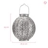 Pauleen 48069 Sunshine Aura Solar Lantern in Moroccan Silver for