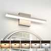 JUSHENG Brushed Nickel Vanity Lights for Bathroom Light Fixtures 5CCT