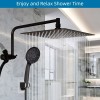 Hibbent All Metal 10'' Rain Shower Head with Handheld Spray