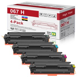 067H 067 Toner Cartridge Set 4 Pack High Capacity MF656Cdw Toner Replacement for Canon Toner 067 H for Color imageCLASS MF656Cdw MF654Cdw MF653Cdw LBP633Cdw LBP632Cdw Printers - Cartridge 067 H