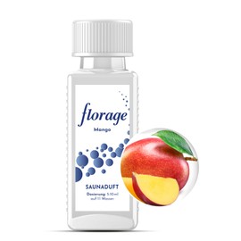 Florage 100 ml Sauna Infusion MANGO – 50 Years of Experience as a German Fragrance Manufactory, High Yield Infusion for the Sauna, Many Infusion Fragrances, Vegan and No Animal Testing, Also as a Set