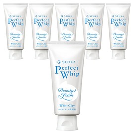 Senka NEW Perfect Whip White Clay Cleansing Foam, 120g, 6 pieces / 센카 NEW 퍼펙트 휩 화이트 클레이 클렌징폼, 120g, 6개