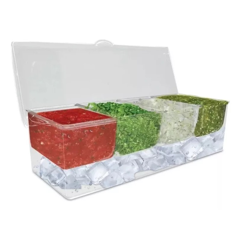 Technoware Bandeja Fría Para Verduras Servidor De Condimentos Refrigera