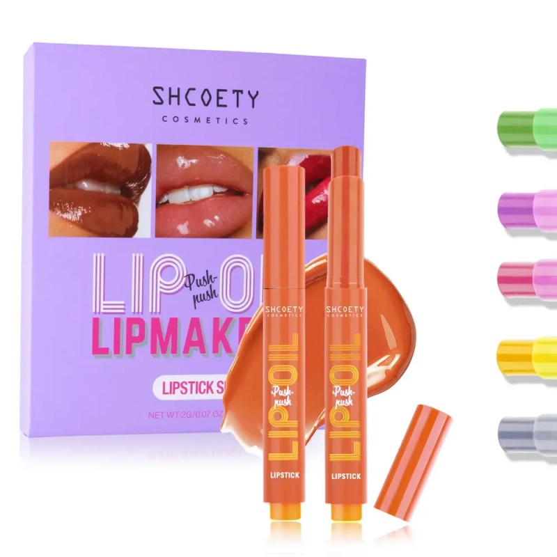 Shcoety Cross-border Press Lipstick Set Solid Water Gloss Li