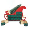 Christmas Sleigh Tree Wooden Advent Calendar Countdown 24 Drawers with
