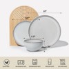 Pokini Santorini Mist Terracotta Reactive Glaze Plates and Bowls Sets,