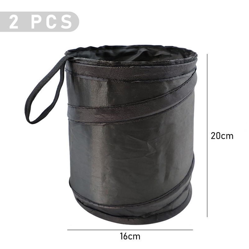 Pack of 2 Mini Car Trash Bin, Foldable Car Trash