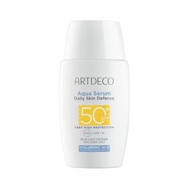 ARTDECO Aqua Serum Daily Skin Defense SPF50+ - Ultralight Sun Protection Fluid for Face with Hyaluronic Acid & Niacinamide, Waterproof, Invisible Finish - 1 x 40ml
