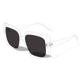 OCCI CHIARI Reader Sunglasses Women 1.25 Oversized Reading Sunglasses 1.0 1.25 1.5 1.75 2.0 2.25 2.5 2.75 3.0 3.5 (Transparent, 1.25)