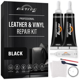 Black Leather Repair Kit for Car Interior, Leather Seat Repair Kit for Cars, Car Seats, Steering Wheel, Dashboard, Console, Easily Restores Faux, Artificial, Genuine Pleather With Easy Instructions