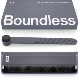 Boundless Audio Record Cleaner Kit - 2-Piece Vinyl Cleaning Kit Includes Record Brush & Stylus Cleaner - Carbon Fiber Anti-Static Vinyl & Stylus Brushes