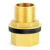 GASHER 2PCS Brass 1" Female 1" Male Bulkhead Tank Connector