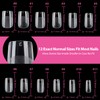 UNA GELLA Short Square Nail Tips, 504 Pieces, Press On