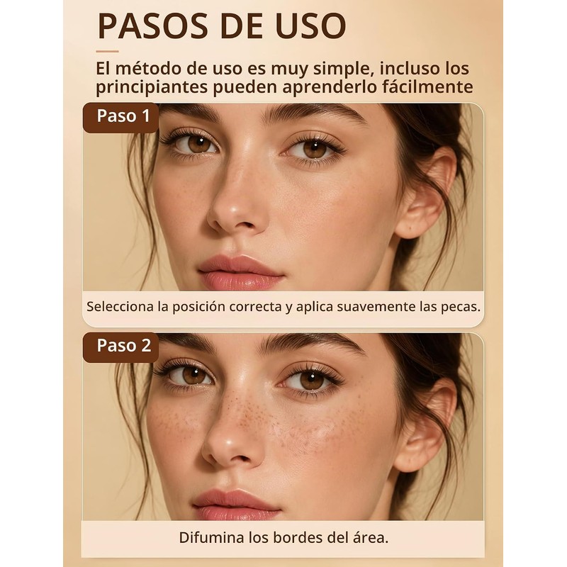 Erinde Lápiz Natural Para Pecas, 2 en 1 Sello Para