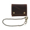 CTM® Men's RFID Hunter Leather Chain Wallet, Brown
