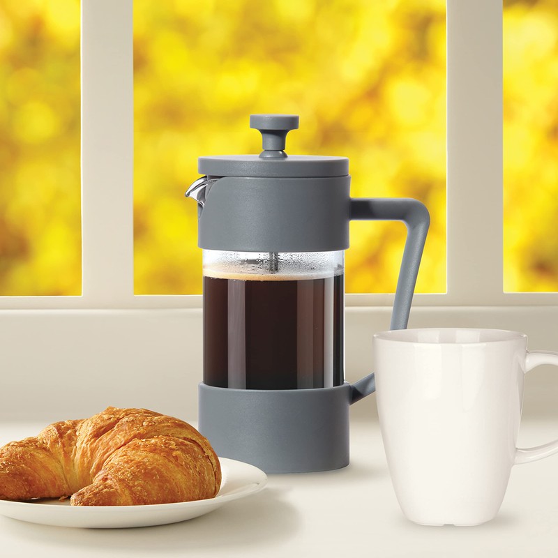 Oggi French Press Coffee Maker (12oz)- Borosilicate Glass, Coffee Press,