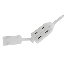 USW 16/2 15ft White Extension Cord with 3 outlets