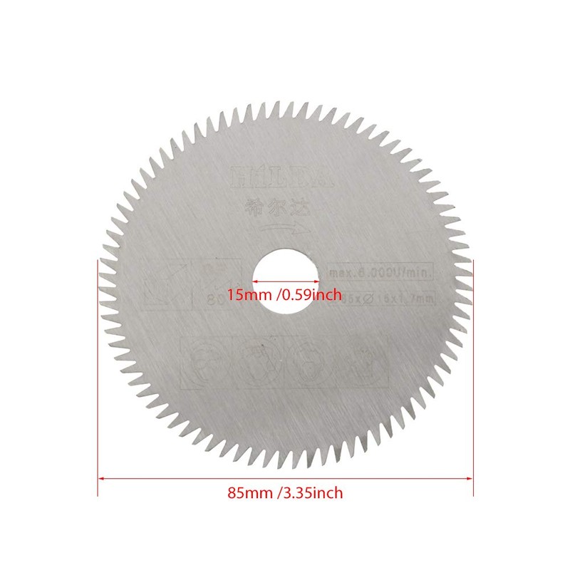 Set of 5 Mini Circular Saw Blades, Fine Processing, Cutting