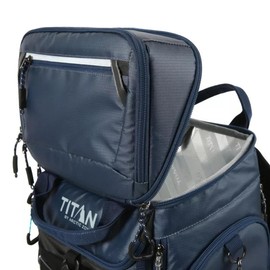 Titan Deep Freeze Ice Wall Backpack Cooler with 30 Can Capacity and Included Ice Packs - Color: Gray