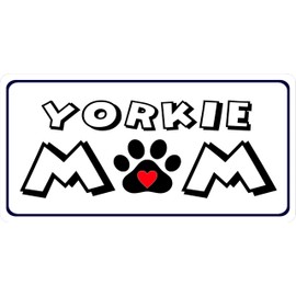 Yorkie Mom Photo License Plate