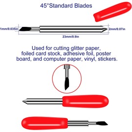 Gebildet 30pcs 45° Replacement Blades for Explore Air, Explore Air 3 Maker 3, Explore Air 2, Maker, Expression for Vinyl Cutting Machines(Red Cap)