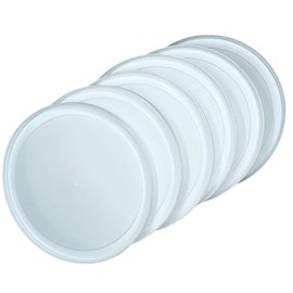 Plastic Can Lids for #10 Cans, 6-Pack, BPA-Free, Reusable Snap-Tight Covers, White, Made in the USA