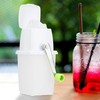 Relaxdays, White-Green Manual Ice Crusher, with Hand Crank, Bar Accessories,