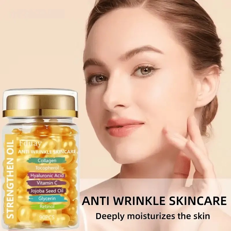Cápsulas Faciales Antiedad Con Colágeno Y Retinol X90 Todo Tipo