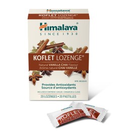 Himalaya Koflet Lozenges, Vanilla Chai Flavor, Provides Antioxidants, Includes Ginger, Cinnamon & Clove, 20 Lozenges