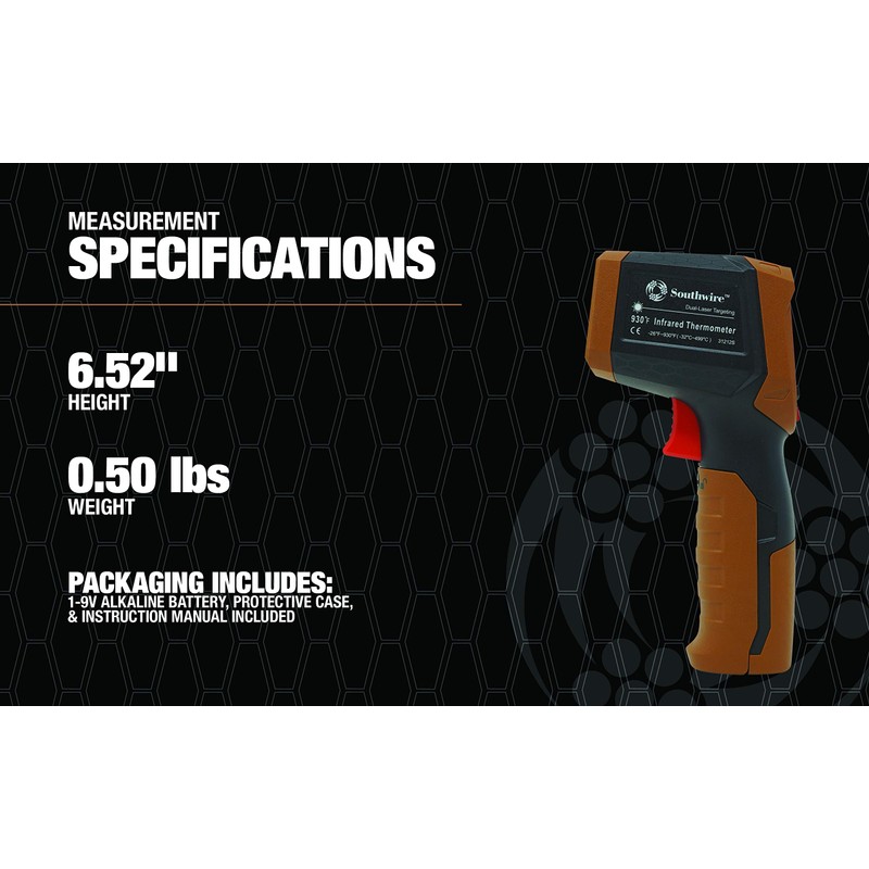 Southwire 31212S 930◦F Infrared Thermometer Dual Laser Targeting