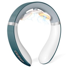 Auxoliev Neck Massager with Heat, 9 Modes and 50 Intensity, Cervical Massage Device with Adjustable Timers