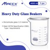 Maccx 170oz(4000ml) Sturdy Glass Beaker, Heavy-Duty Lab Beaker, 3.3 Borosilicate