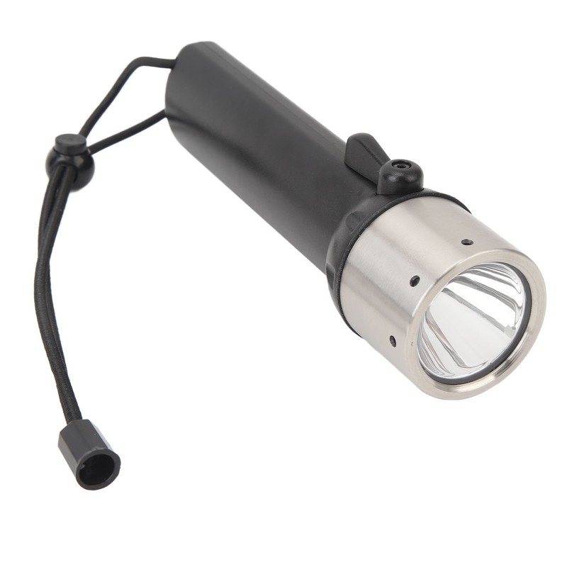 Diving Flashlight Black Dive Light 200lm 328ft IP68 Waterproof Compact