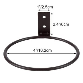 Sivya 4 Pack 4in Flower Pot Holder Ring Wall Mounted Metal Planter Hooks Hangers Wall Bracket Wall Planter Hook (4, 4")