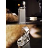 Angled Soft Flame Antique Style Lift Arm Butane Refillable Lighter