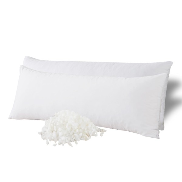 WhatsBedding Memory Foam Body Pillow with Breathable Zippered Cotton Cover,