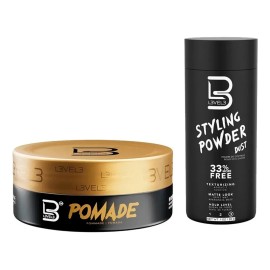 Kit Peinado L3 L3VEL3 Cera Polvo Dust + Pomade 2pzs