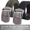 BUZZxSELECTION LBT089 Men's Camouflage Belt, Military Design, Buckle, Braid, One