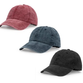 Baseball Caps für Herren und Damen, vintage base cap männer, Einstellbare Kappe herren, voller Baumwolle Sonnenschutz Baseballkappe für Golf, Laufen, Outdoor-Workouts, Reisen, Schwarz+Rot+Blau