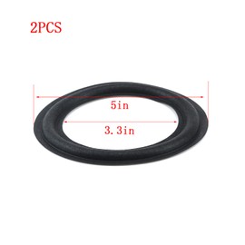 Dnyta Speaker Foam Surround Rings Round Rubber Edge Speaker Repair Parts, Fit for 5" Speakers
